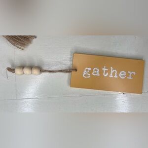 Brand New- GATHER Wooden Beaded Hanger